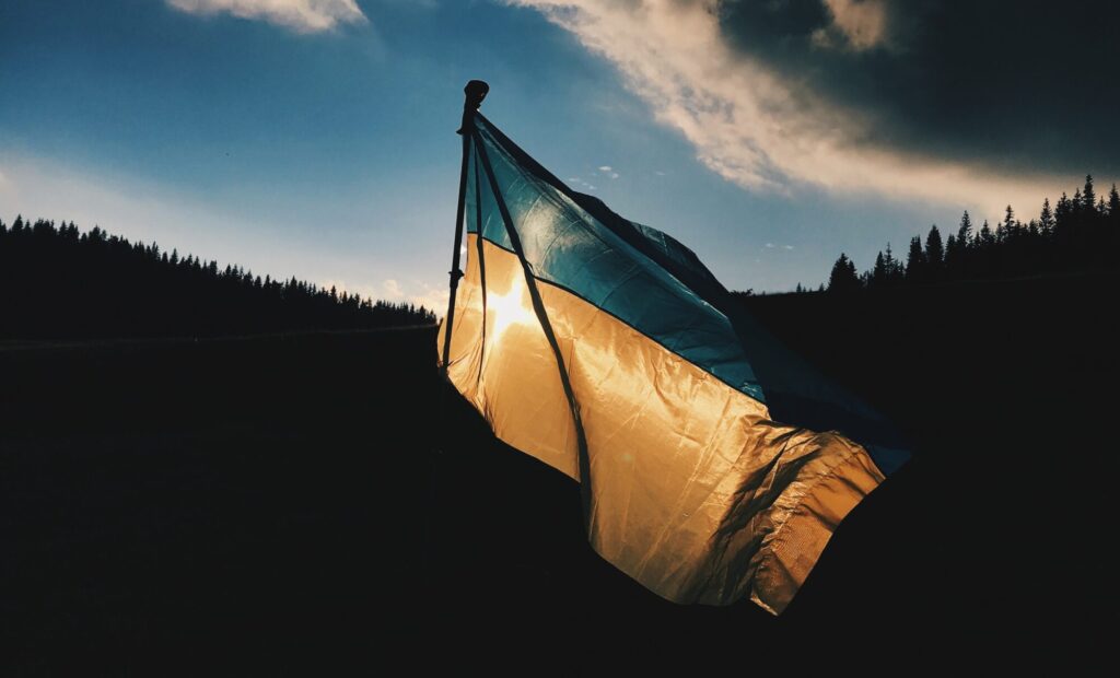 Ukrainska flaggan. Foto: Max Kukurudziak